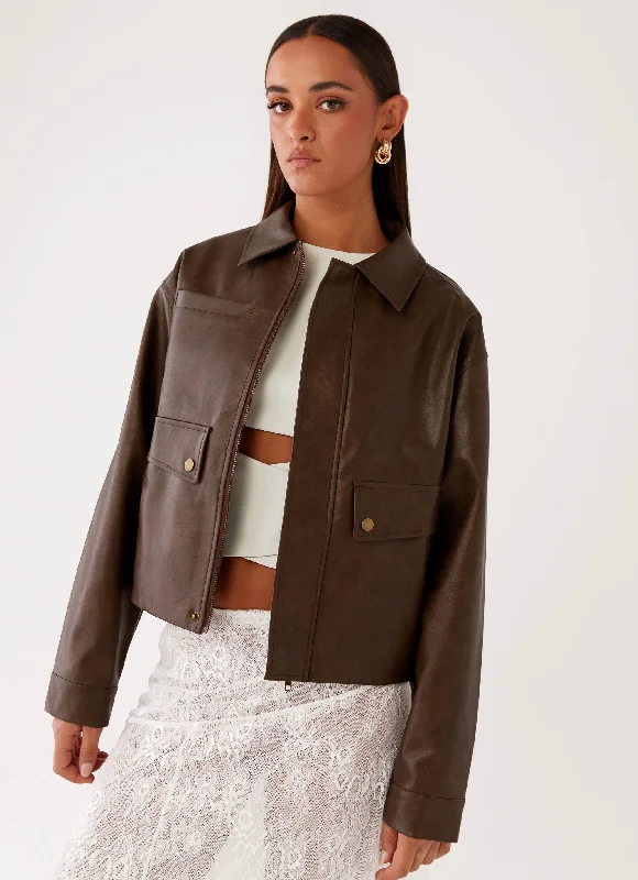 Overstock Sloane Jacket - Brown