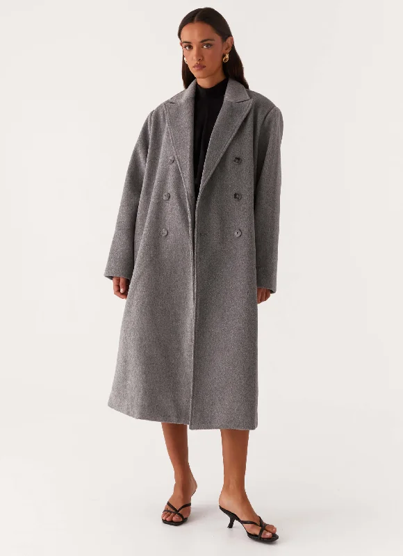 Blowout Sale Gianni Double Breast Coat - Grey