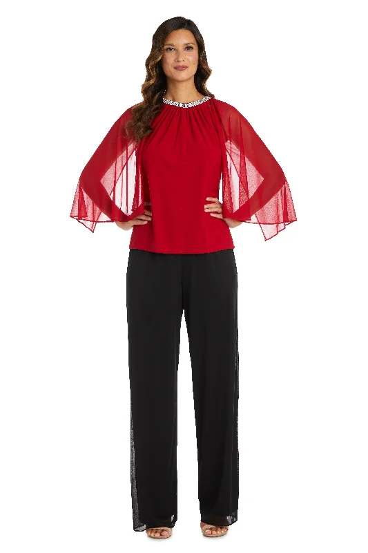 Exclusive Savings R&M Richards 9144 Formal Chiffon Capelet Top