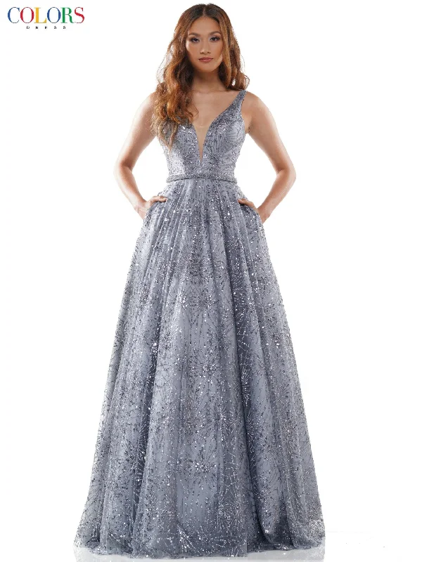 Massive Deals Colors G942 Colors Sleeveless Long Evening Dress