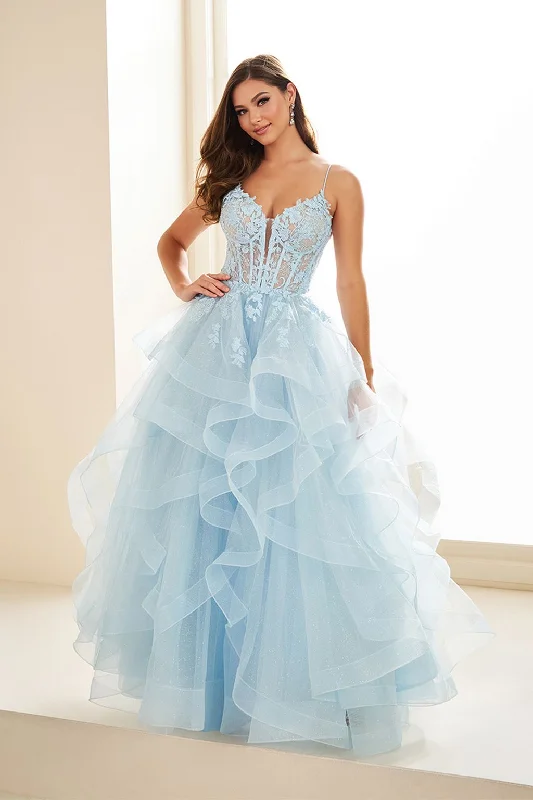 Deal of the Week Ellie Wilde EW36203 Long Glitter Ball Gown Formal Prom Dress