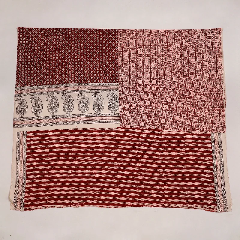 Low Prices Red - Natural Dyed Cotton Bagh Print Kurta Material (2.2 m) 08