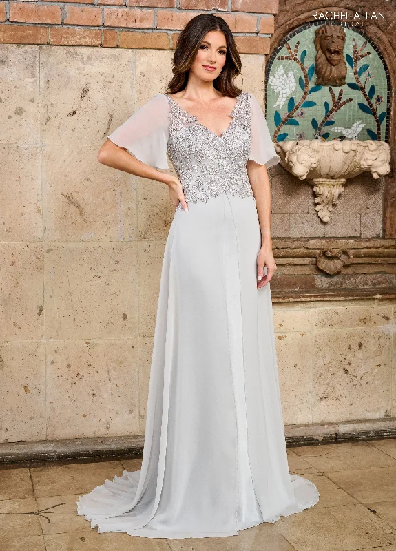 Act Fast Rachel Allan RB8171 Long Beaded Lace Mother of the Bride Dress