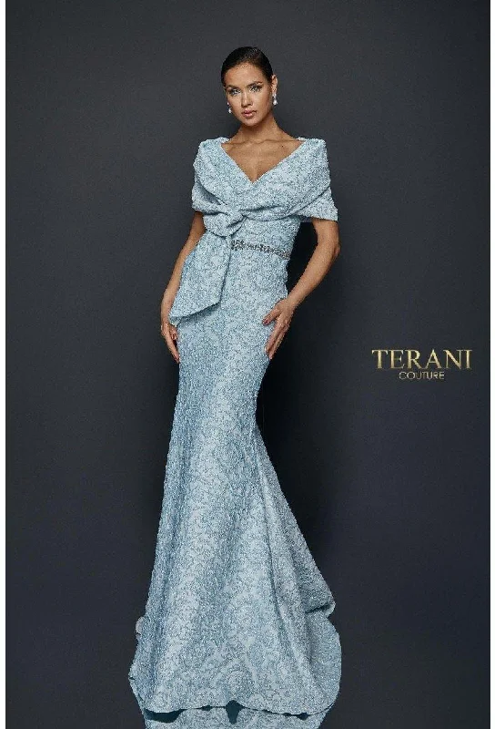 Daily Deals Terani Couture 1921M0727 Powder Blue 12 Sale