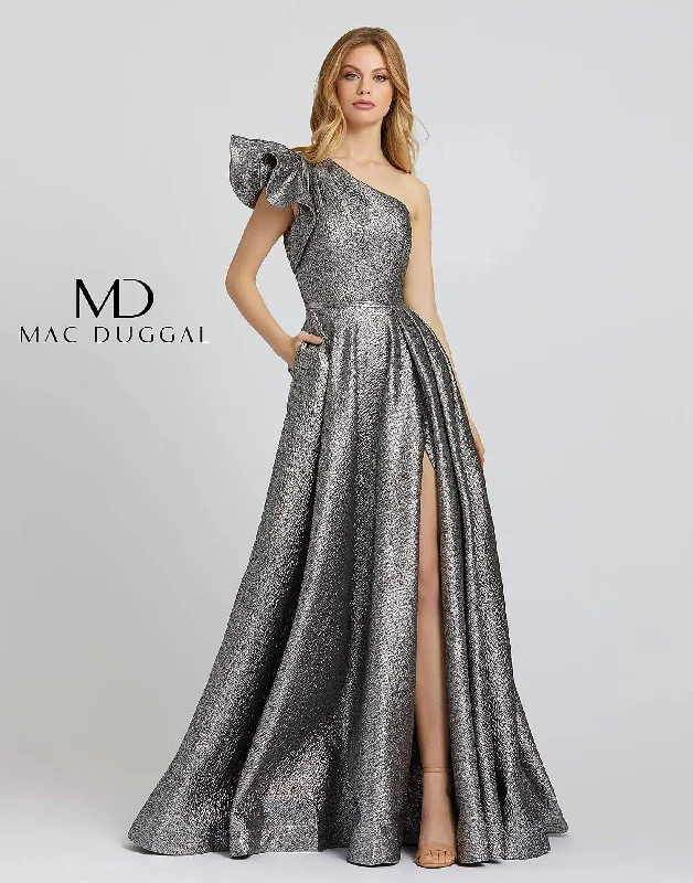 Price Fest Mac Duggal 67297 Long Metallic Prom Ball Gown