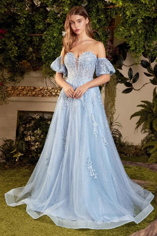 Year-End Clearance Andrea & Leo A1046 Long Off Shoulder Formal Prom Dress