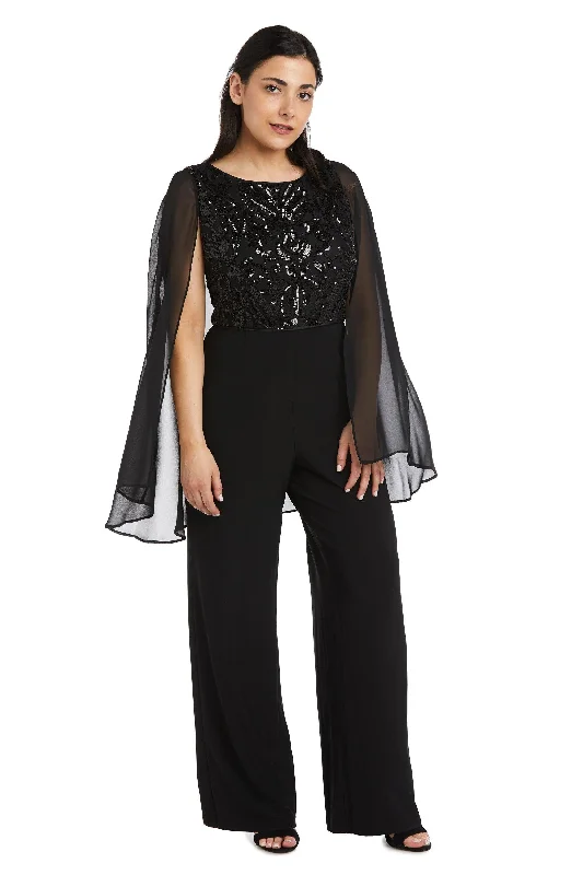 Price Cut R&M Richards 7539P Formal Petite Chiffon Jumpsuit Sale