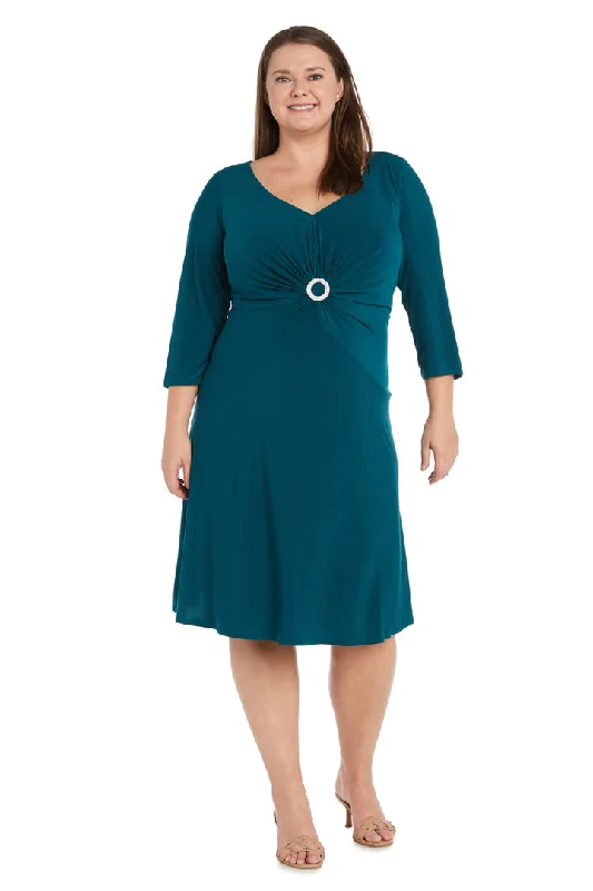 Hurry In R&M Richards 1650W Short Cocktail Plus Size Mother of the Bride Dress