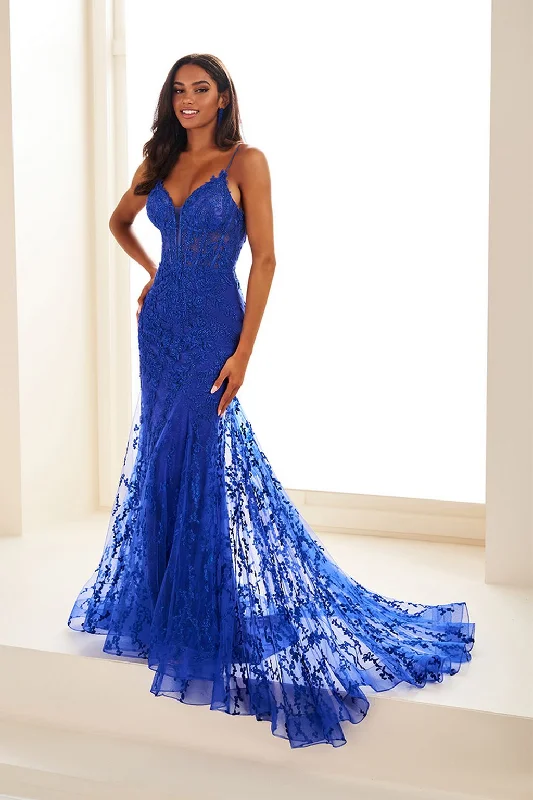 Limited Availability Ellie Wilde EW35010 Glitter Long Formal Prom Dress