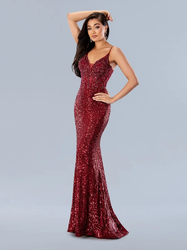 Exclusive Savings Stella Couture 24214 Beaded Long Formal Sequin Prom Dress