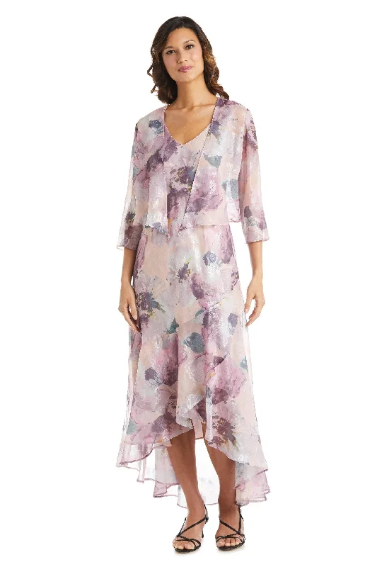Can't Be Beat Blush 12 R&M Richards 7773 High Low Two Piece Jacket Dress Sale