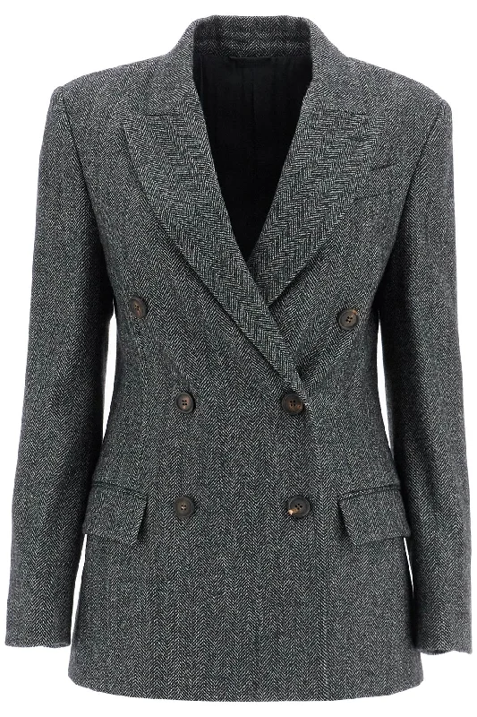 Great Deals Brunello Cucinelli Women's 'Chevron Wool Carded Techno Jacket'
