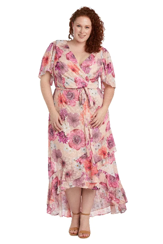 Now or Never Nightway High Low Floral Plus Size Dress 22138W