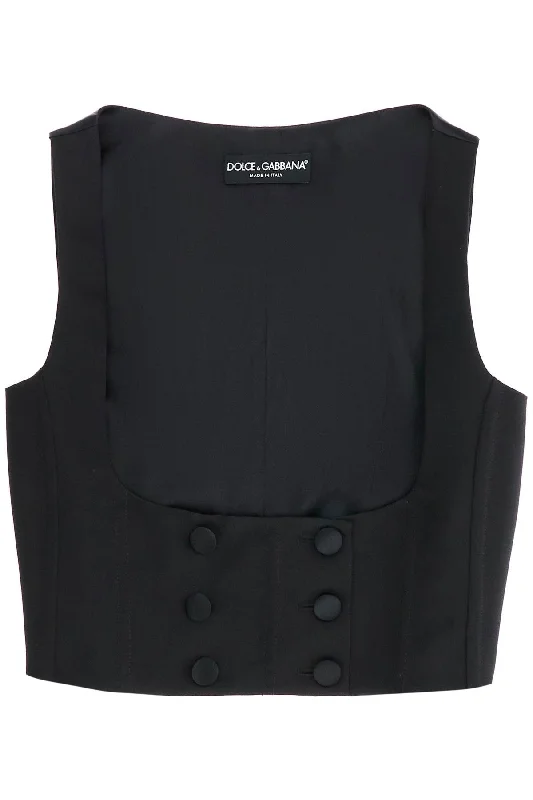 Limited Time Offer Dolce & Gabbana Women's Silk Tuxedo Vest
