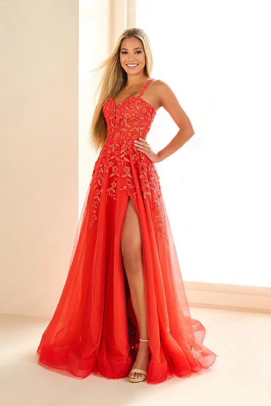 Huge Discounts Ellie Wilde EW36046 A Line Formal Long Sequin Prom Dress