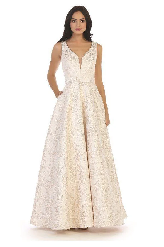 Take Advantage Prom Long Formal Sleeveless Jacquard  Ball Gown Sale