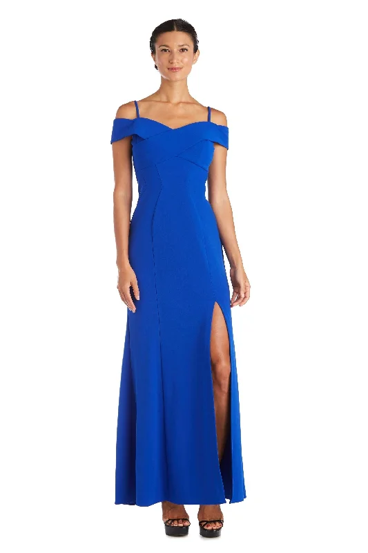 Value Deals Nightway Long Off Shoulder Petite Formal Gown 21825P