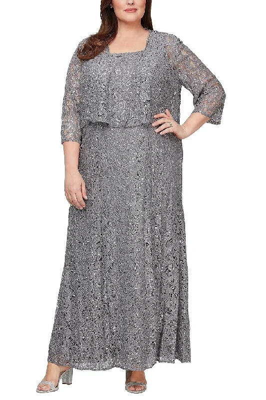 Price Drop Alex Evenings 4122012 Long A-Line Jacket Formal Dress