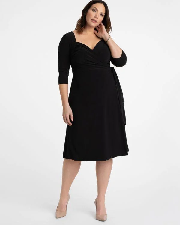 Bargain Prices Kiyonna Short Formal Wrap Dress Sale