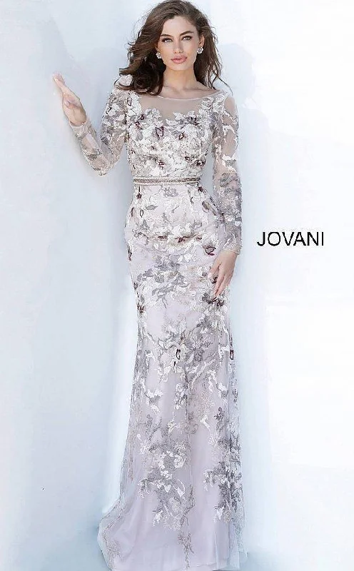 Discount Mania Jovani 00818 Long Formal Floral Lace Gown Sale