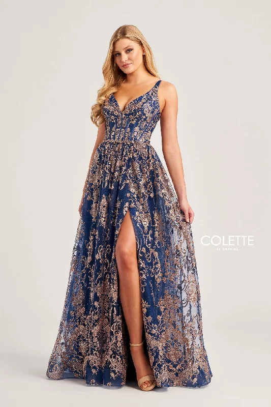 New Arrival Colette CL5134 Glitter Long Formal Prom Dress