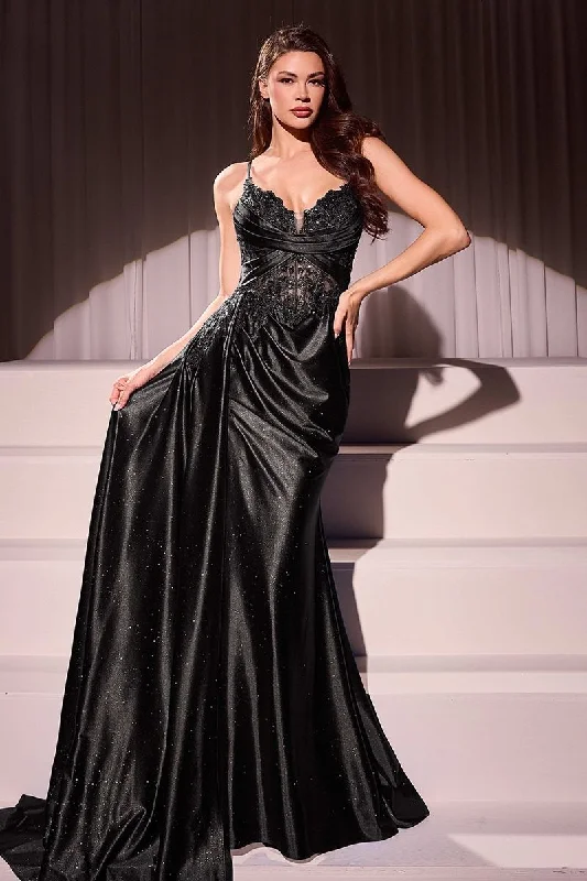 Seasonal Clearance Cinderella Divine S524 Long Lace Evening Gown Slit Formal Prom Dress Seasonal Clearance Cinderella Divine S524 Long Lace Evening Gown Slit Formal Prom Dress