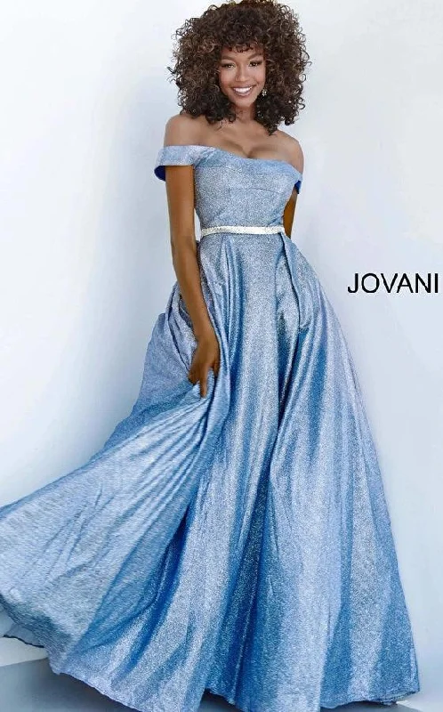 Overstock Jovani 66950 Off Shoulder Long Prom Ball Gown Sale