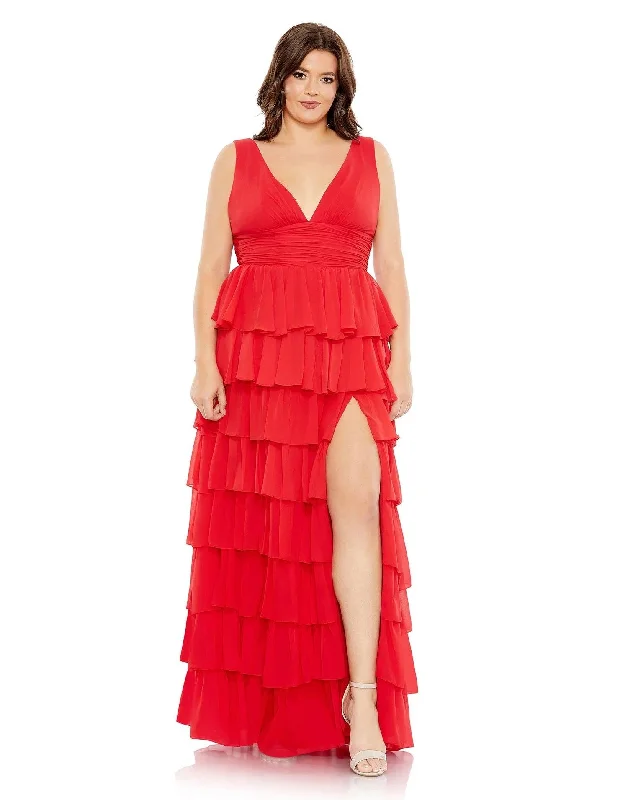 Savings Event Mac Duggal 68119 Plus Size Sleeveless Long Dress
