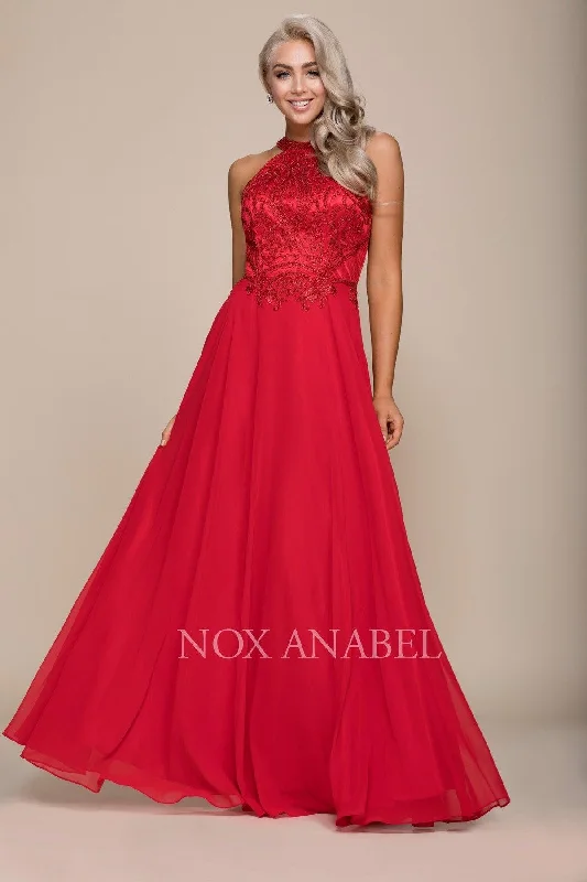 Buy More, Save More Prom Long Formal Halter Chiffon Dress Sale