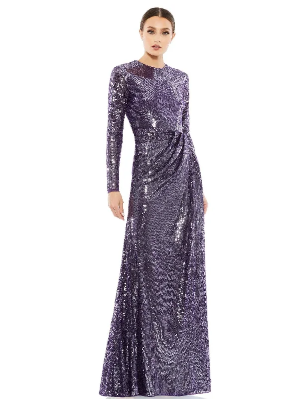 Buy More, Save More Mac Duggal 10824 Formal Long Sleeve Sequins Dress Sale
