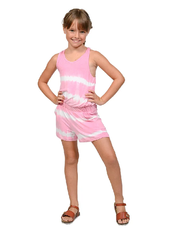 Special Offer Cross back romper with Tie dye prints.