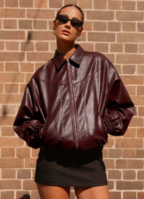 Extra Savings Holland Bomber Jacket - Wine