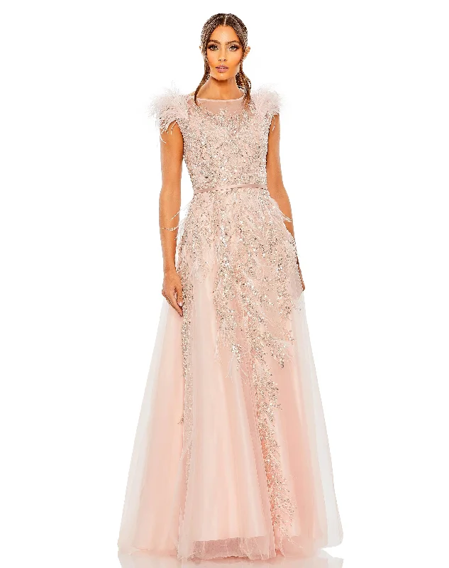 Price Break Mac Duggal 20520 Long Cap Sleeve Formal Dress