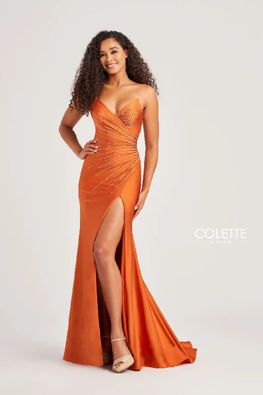 Limited Stock Colette CL5135 Fitted Long Formal Stones Prom Dress