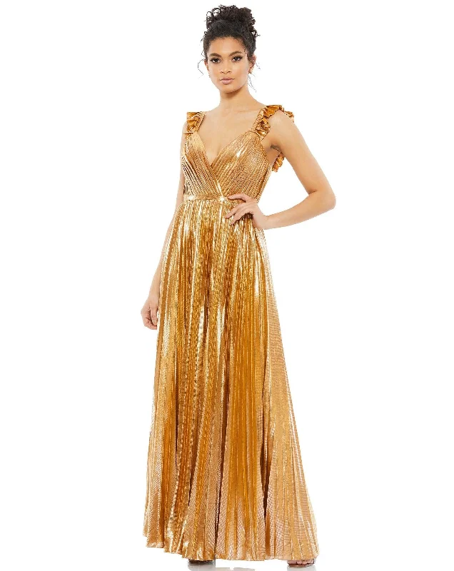 YEAR-End Clearance Mac Duggal 26609 Long Formal Pleated Dress