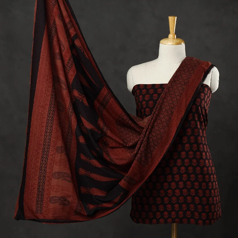 Crazy Deals Red - 3pc Cotton Bagh Print Suit Material Set 20