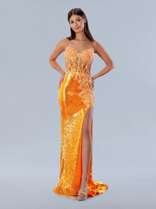 Savings Alert Stella Couture 24176 Long Formal Applique Prom Sequin Dress