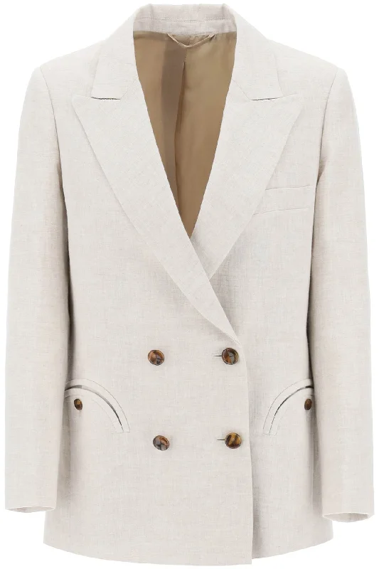 Mega Deal Blaze Milano Women's Everyday Mid-Day Sun Double-Breasted Blazer