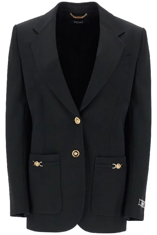 Super Sale Versace Women's Single-Breasted Wool Stretch Blazer