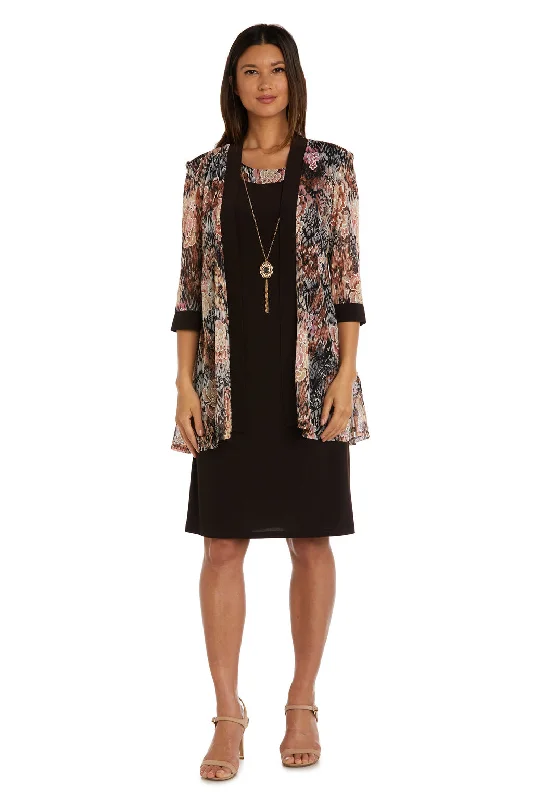 Referral Discount R&M Richards 9596 Floral Print Short Jacket Dress