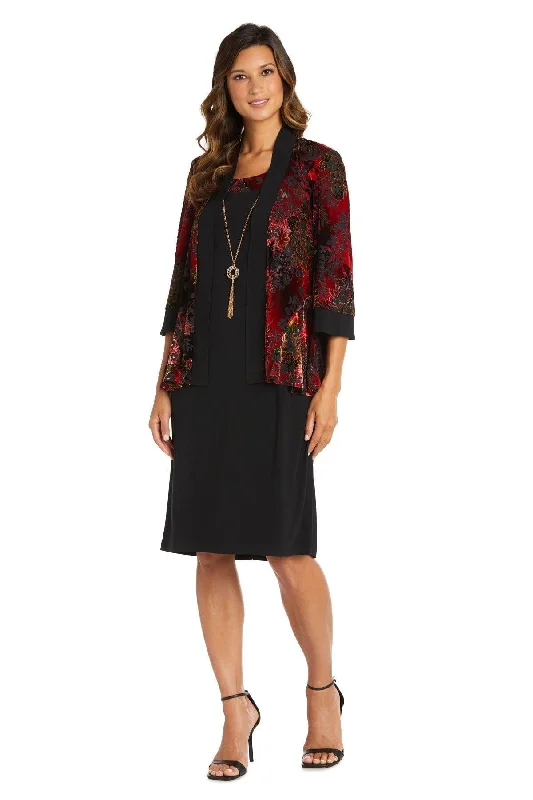 Final Markdown R&M Richards 7679 Short Piece Velvet Jacket Dress