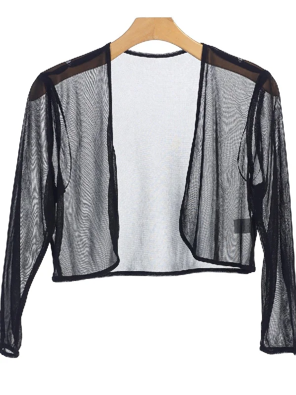 Deal of the Week Black XL Chiffon Formal Bolero Evening Jacket Sale