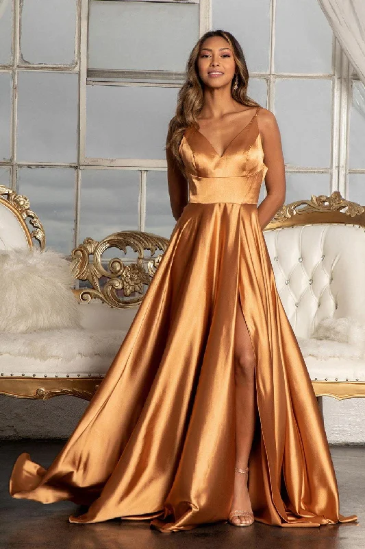 Massive Deals Sienna M Long Spaghetti Strap Formal Bridesmaid Satin Dress Sale
