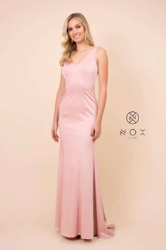 New Arrival Long Formal V Neck Bridesmaid Dress Sale
