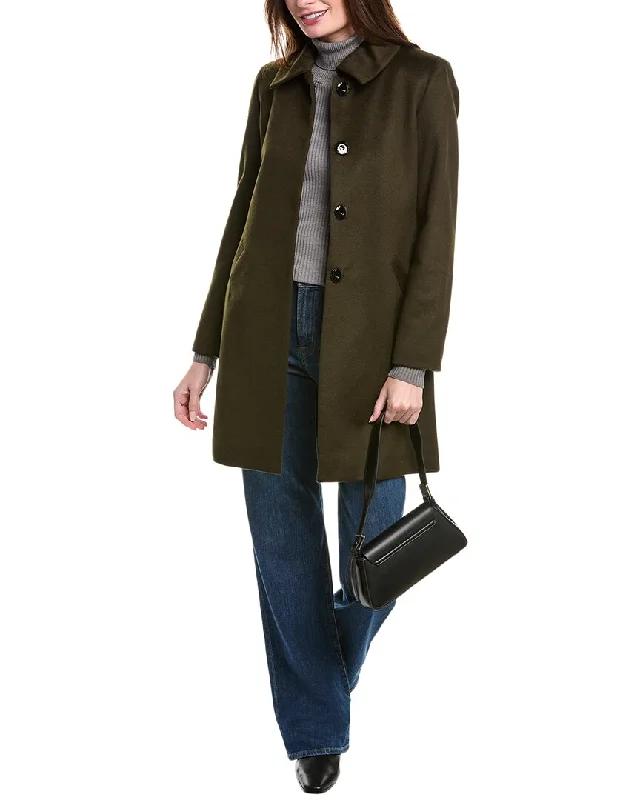 Deal Dash sofiacashmere Modern Luxe Wool & Cashmere-Blend Coat