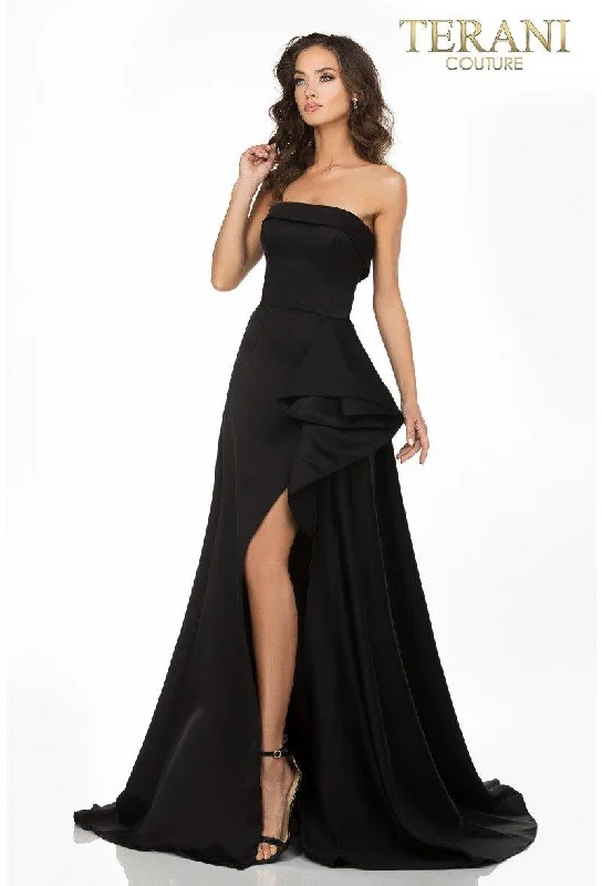 Price Reduction Terani Couture 2012P1288 Strapless Long Prom Dress Sale