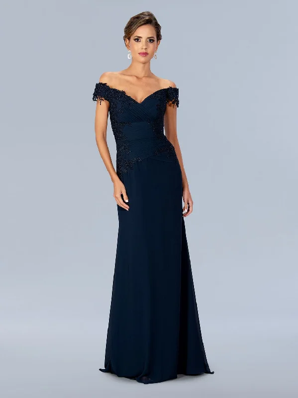 Price Drop Stella Couture 24319 Long Formal Pleated Mother of the Bride Dress