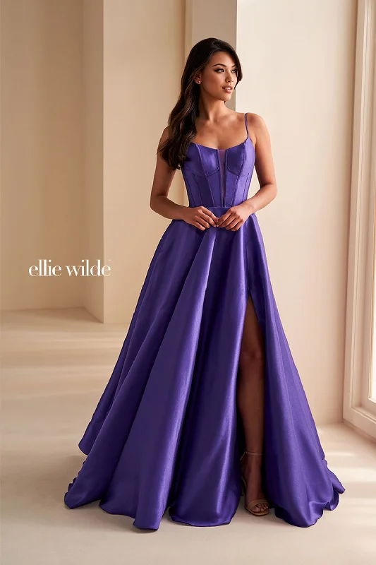 Quick Sale Ellie Wilde EW36224 Prom Ball Gown Long Formal Slit Evening Dress