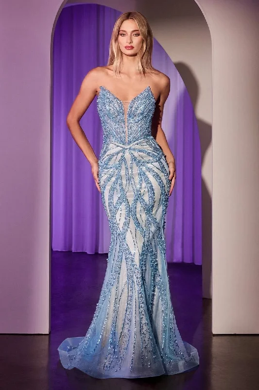Act Now Cinderella Divine CC0688 Beaded Log Formal Mermaid Prom Dress