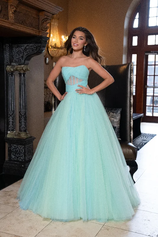 Closeout Sale Rachel Allan 70761 Long Ball Gown Formal Pleated Prom Dress
